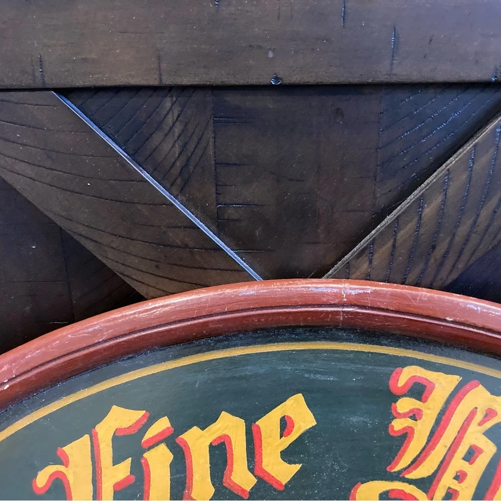 Vintage “Fine Ales Always Served Here” Wooden Pub Sign w/ 3D Beer Mug
